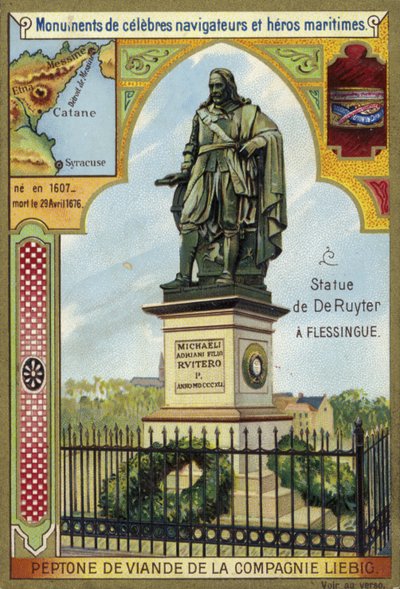 Statue of Michiel de Ruyter, Dutch admiral, Flushing, Netherlands by European School